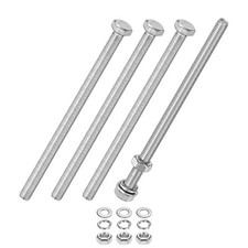 4-Pack Hex Head Screw Bolt with Nuts Flat  Lock Washers M5x90mm