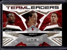 2009-10 Rookies & Stars Ben Gordon Joakim Noah Derrick Rose Leaders Gold #/500