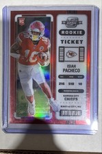 2022 Panini Contenders Optic - Rookie Ticket Isiah Pacheco #75 Red Prizm /175 