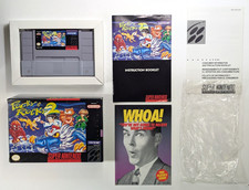 Pocky & Rocky 2 Nintendo SNES in box authentic (writing in manual)