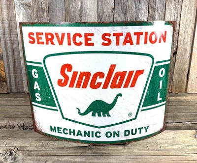 Sinclair Gasoline Oil Dino 13'' Rolled Form Metal Aluminum 3D Sign Garage Bar New