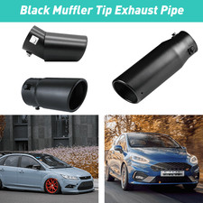 Black Single Exhaust Tip Stainless Steel Tail Muffler 1.4-2.51.55-2.75 Tip Black Single Exhaust Tip Stainless Steel Tail Muffler 1.4-2.51.55-2.75 Tip