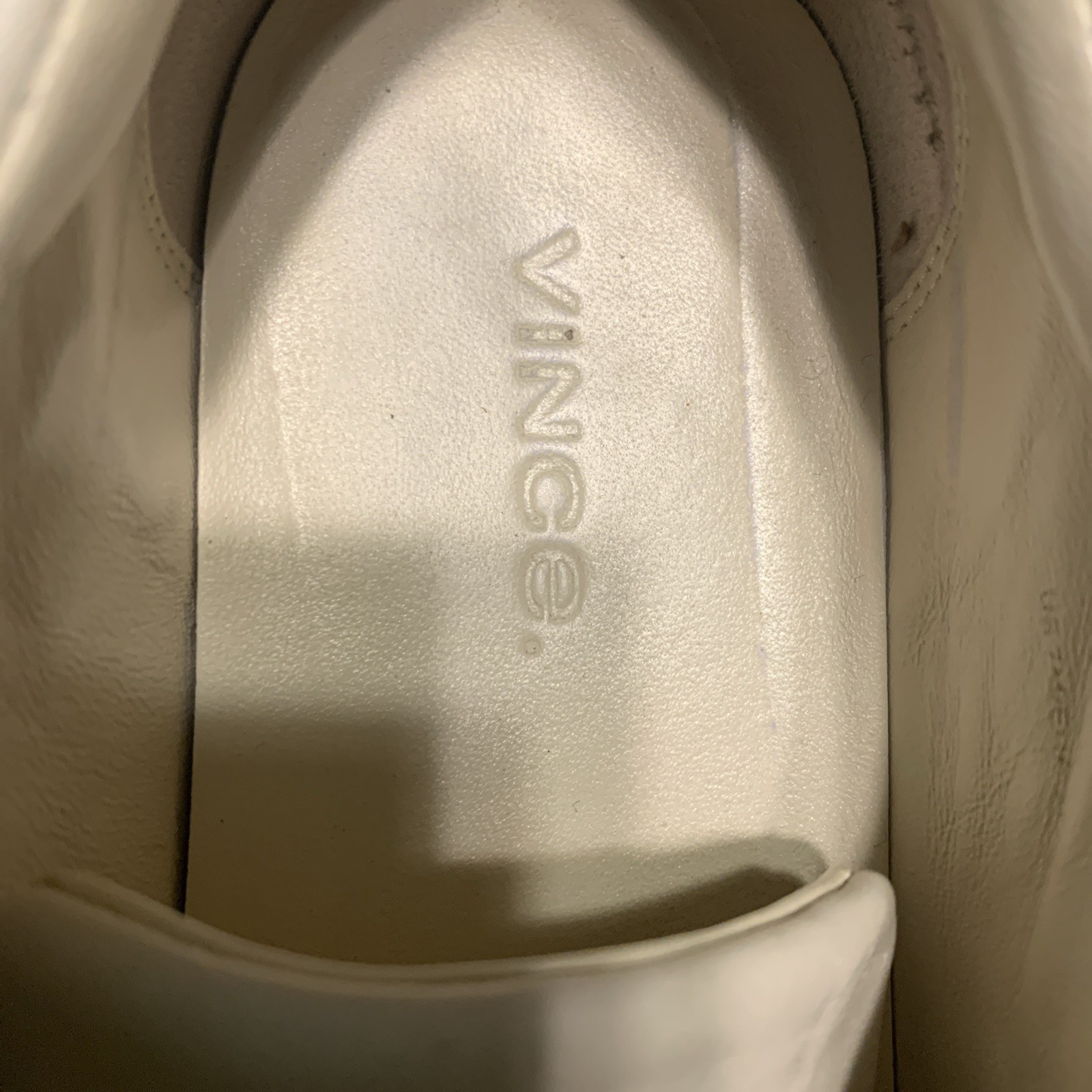 Vince Authentic Solid Bone Ivory White Leather Sl… - image 7