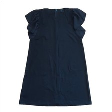 Ann Taylor NWT XS black shift dress ruffle sleeve LBD
