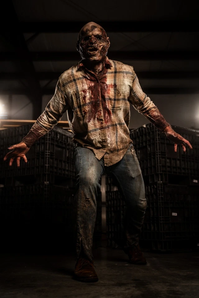 Professional Zombie Walking Dead Costume Cosplay Silicone Mask Ready To Ship - Image 4 of 4