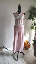 VTG 70s Collections Pink Poly Set Top  Pants