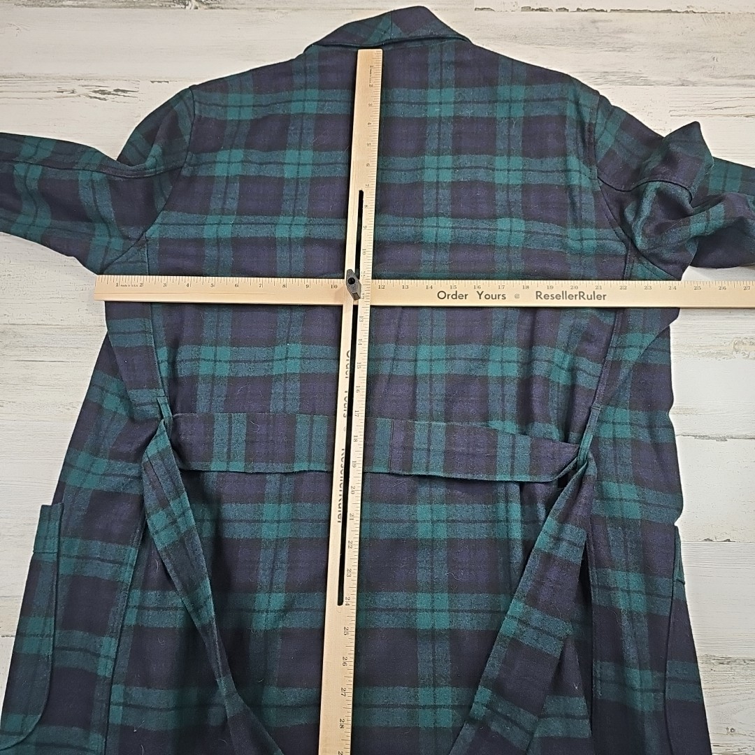 Pendleton Virgin Wool Robe Mens Medium Green Plai… - image 10
