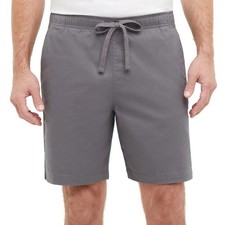 NWOT Banana Republic Men's XL Gray Elastic Waist Shorts Cotton Blend