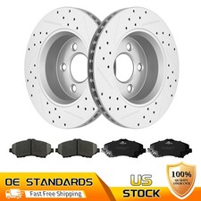 302mm Front Drilled Brake Rotors Pads For 2008 - 2012 Dodge Nitro Jeep Liberty 302mm Front Drilled Brake Rotors Pads For 2008 - 2012 Dodge Nitro Jeep Liberty