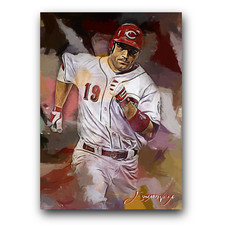 Joey Votto #9 Art Card Limited 27/50 Edward Vela Signed (Cincinatti Reds)