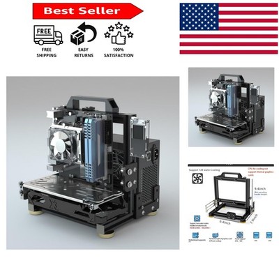 High-Performance Open Frame PC Case - Supports EATX, ATX, M-ATX Motherboards
