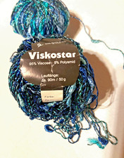 Neu! sehr schönes Effektgarn - Viscostar - Blautöne mit Noppen