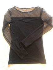 Maglietta nera maniche velo tg S