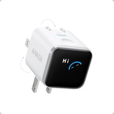 Anker Nano USB C Wall Charger, 45W Fast Charging Smart Display Charger, with 180