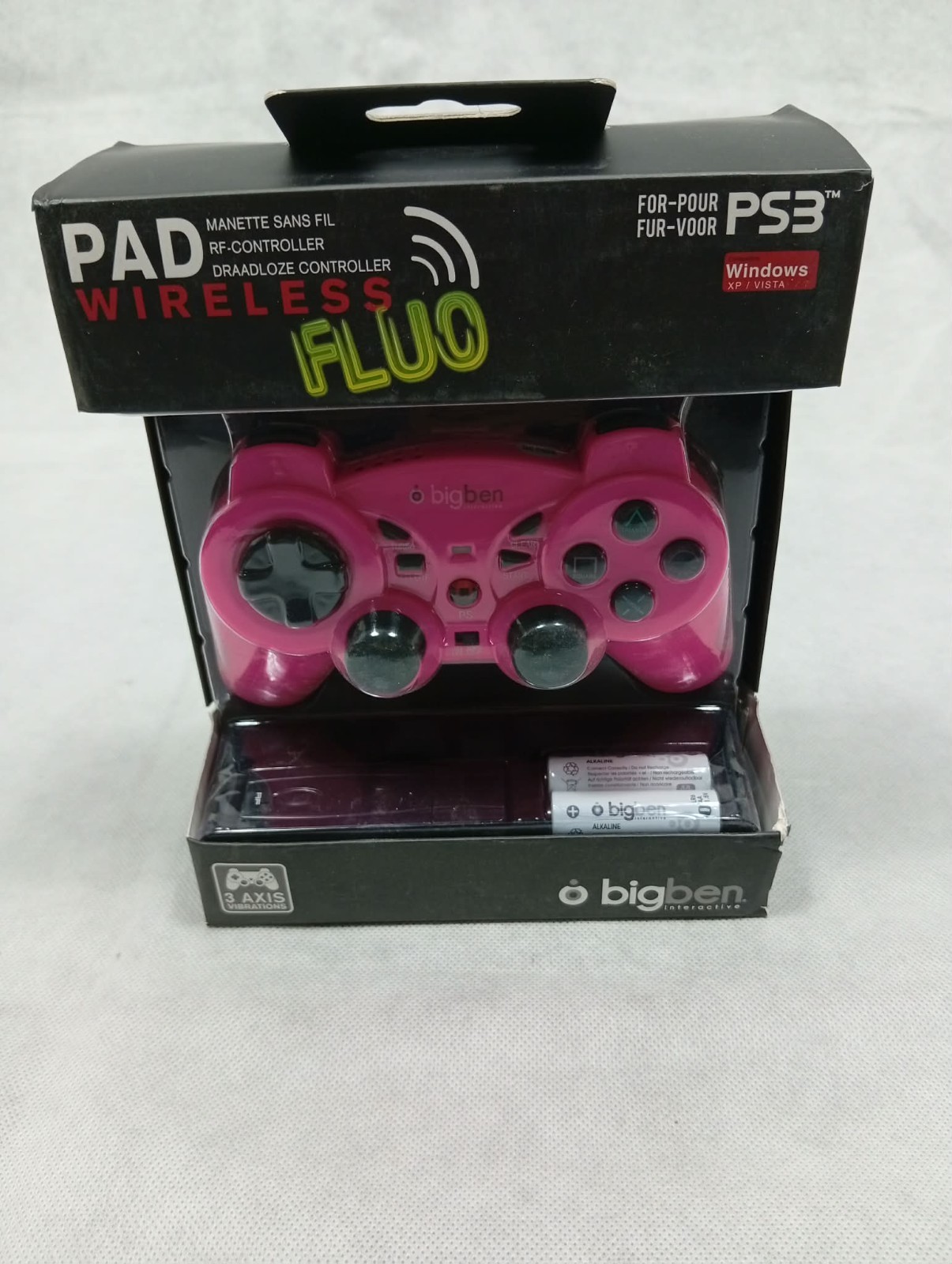 Manette sans fil pad wireless fluo Rose Neuf Sony PS3