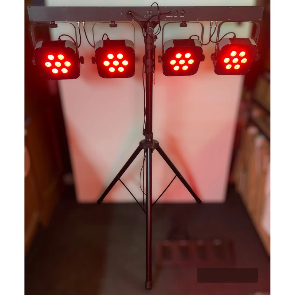 LED Par Bar TRI RGB 4 Way Stage Light + 3.4m Tripod - Auto, DMX, Sound-to-light - Image 4 of 4