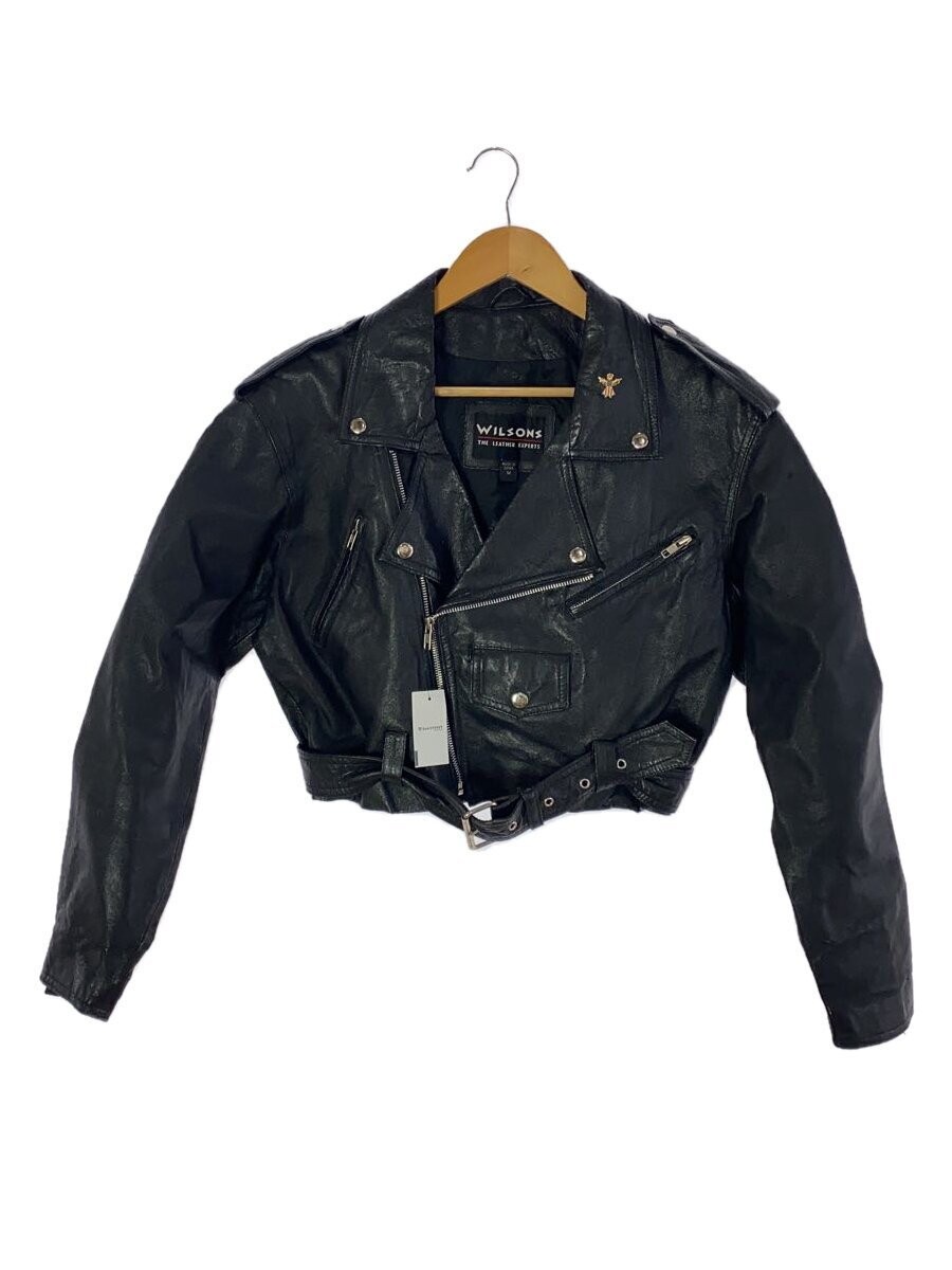 Wilsons/Leather Jacket Blouson/M/Leather/Blk/Plain 3406
