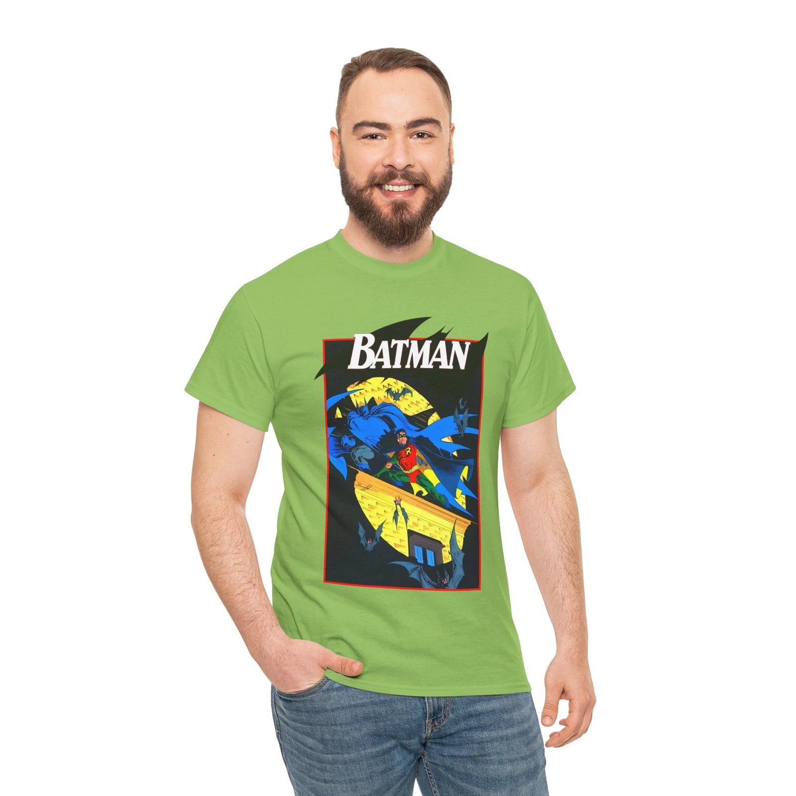 Batman & Robin T-Shirt - Norm Breyfogle Art - DC Comics - Dynamic Duo - Gotham