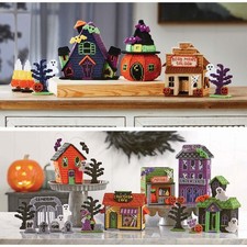 Herrschners  Halloween Village Set Plastic Canvas