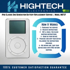 iPod Classic 2nd Generation Battery Replacement Service | Model M8737 Repair