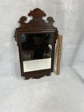 Antique Chippendale Mirror 18x11 Mahogany Fancy Original Early 19th C 1800