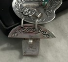 Vintage Silver And Turquoise Link Bracelet ￼ — photo 4
