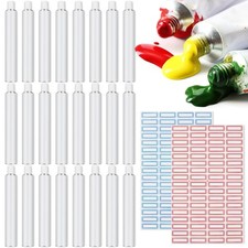 24 Pcs Empty Aluminum Paint Tubes 20 ml Paint Tubes for Making Paint and Stor...