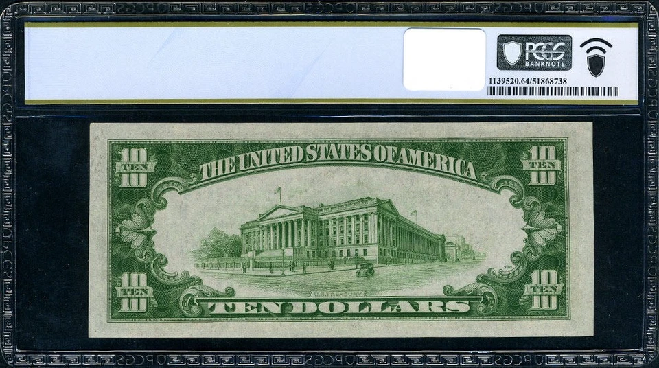 FR. 2006 D $10 1934-A Federal Reserve Cleveland D-B Block PCGS Choice CU64 PPQ - Image 3 of 3