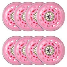 Inline Skate Wheels with Bearings, Roller Skate Wheel 64mm, 8Pack, Pink 