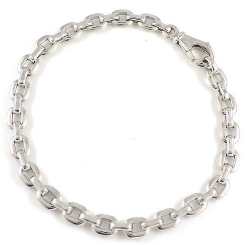 AUTH CARTIER MEPLAT CHAIN BRACELET 18K 750 WG WHITE GOLD UNISEX F/S