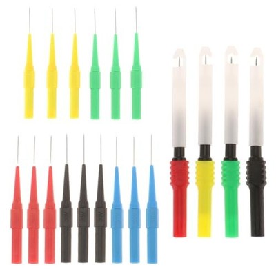 19 Pcs Multimeter Test Set, 15pcs 0.7mm Probe Pins and 4pcs Insulation Wire