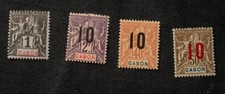 1904 - 1910 Gabon Stamps