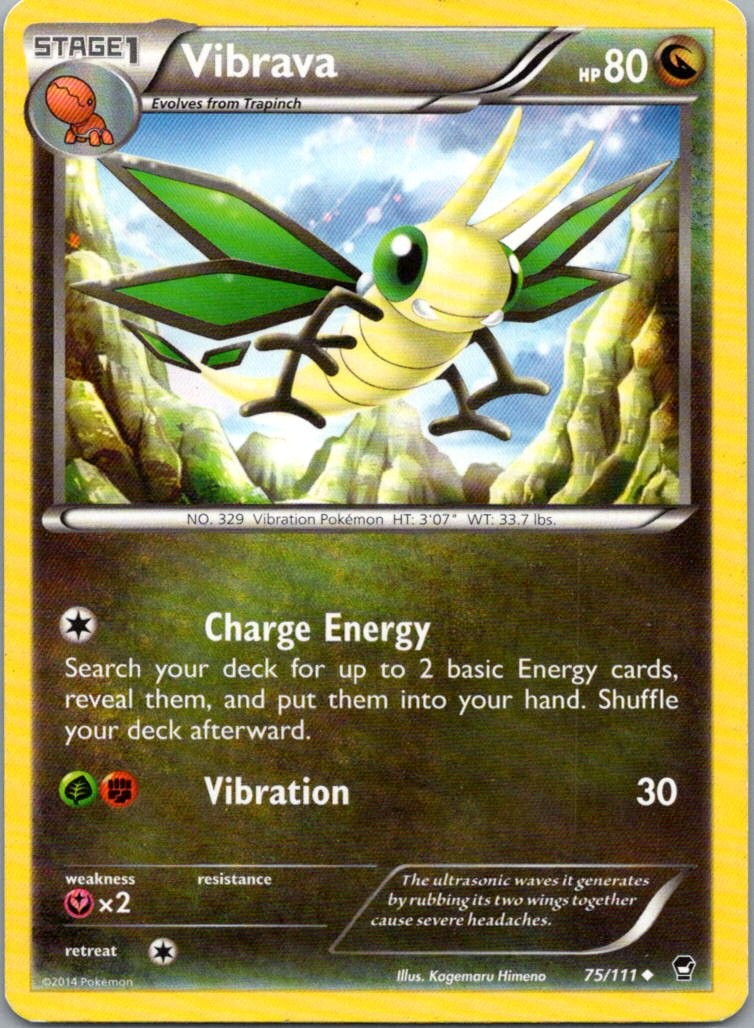 Pokemon TCG Vibrava 75/111 Furious Fists LP
