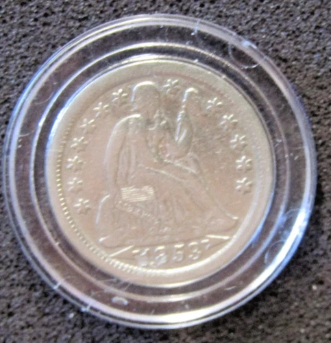 US 1853 Seated Liberty Dime w/arrows Silver Fine or Better Circulated Condition