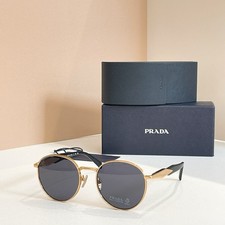Prada Sunglasses Round Metal Frame - Model: PR 56ZS - Size: 54-20-140