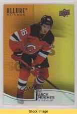 2021-22 Upper Deck Allure Rainbow Orange Yellow Jack Hughes #R-68 READ sq1