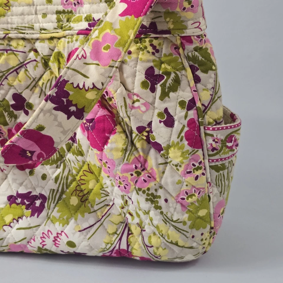 Vera Bradley сделать меня румяна на ходу сумка сумочка розовый зеленый фиолетовый - Изображение 4 из 4