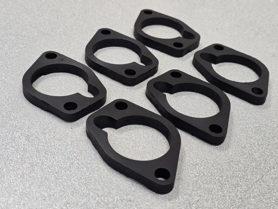 COMPLETE SET 6 USED ORIGINAL PORSCHE 911 3.2 CARRERA INTAKE PHENOLIC SPACERS #3 - Изображение 3 из 4