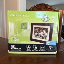 Pandigital 8" LCD Photo Frame Stores 6400 Images Simple Operation No PC Required