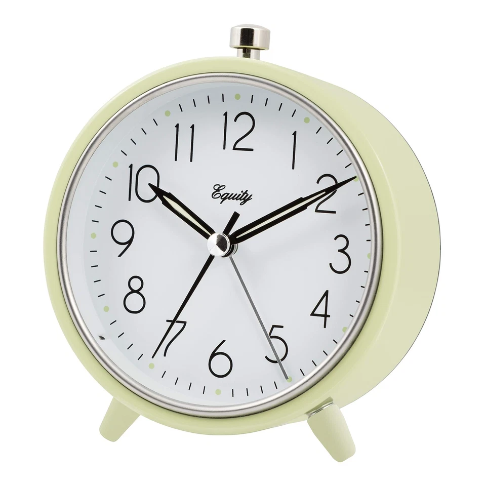Equity Reloj Despertador Silencioso Cuarzo Metal Barrido 5" - Verde Claro (Modelo 20090) Foto 2 de 4