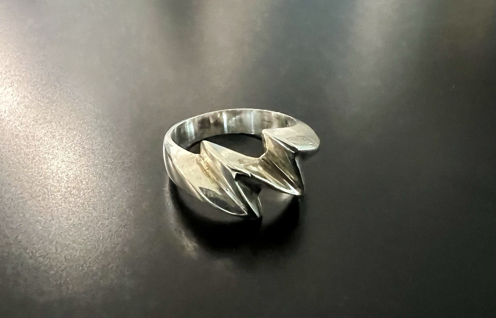 Zigzag Lightning Ring Sterling Silver size 7.5 - image 2