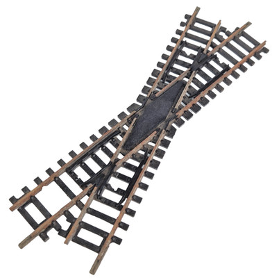 Hornby R615 Spurweite OO rechte Hand Diamant Kreuzung Gleisanlage Komponente ohne Verpackung.