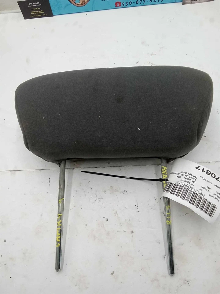 Toyota Avalon 1999 lado del conductor izquierdo reposacabezas trasero tela gris usado OEM Foto 3 de 3
