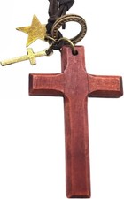 Wooden Cross Rear View Mirror Accessories Big Size Cross Car Mirror Charms Safe Wooden Cross Rear View Mirror Accessories Big Size Cross Car Mirror Charms Safe