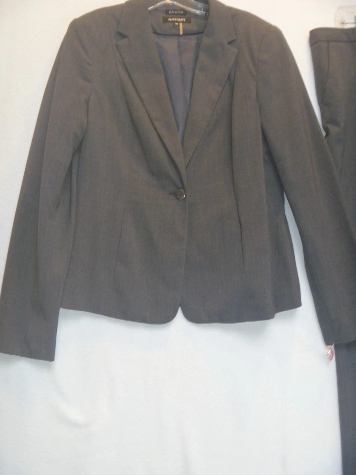 Traje Pantalón Ellen Tracy Mujer Talla 10/8 Gris 2 Piezas Clásico Carrera Foto 2 de 4