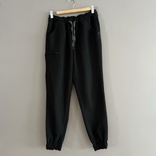 Jaanuu Womens Scrub Pants Jogger Essential 5 Pockets Black Sz XS