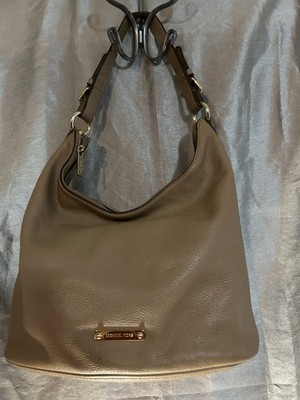 Michael Kors Leather Lupita Large Hobo Convertible Shoulder Acorn Color Bag