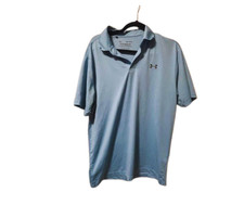 Under Armour Golf Polo Men  s Medium Blue HeatGear Loose Short Sleeve