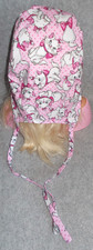 Handmade Disney Aristocats Marie Pink Chemo Animal Vet Medical Scrubs Hat Cap
