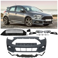 New Front Bumper Assembly Cover Wfog Grille For Ford Focus St 2015-2018 New Front Bumper Assembly Cover Wfog Grille For Ford Focus St 2015-2018